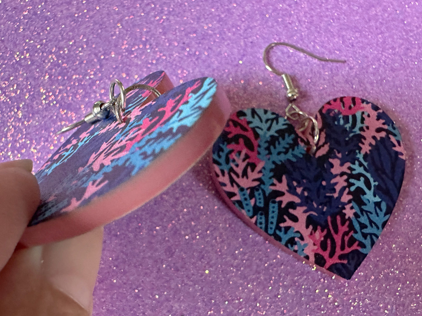 Faux Coral Earrings: Laser Cut Acrylic Coral Reef, Ocean, Diving, Tropical, Underwater, Aquarium, Marine, Best Gifts for Her/Him/Them