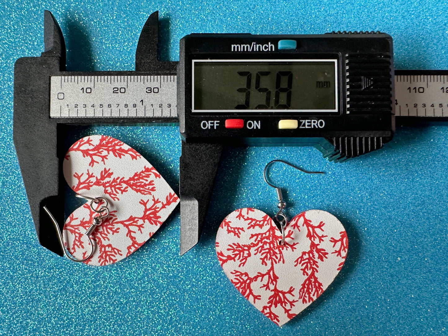 Faux Coral Earrings: Laser Cut Acrylic Red Coral Reef, Ocean, Diving, Tropical, Underwater, Aquarium, Marine, Best Gifts for Her/Him/Them