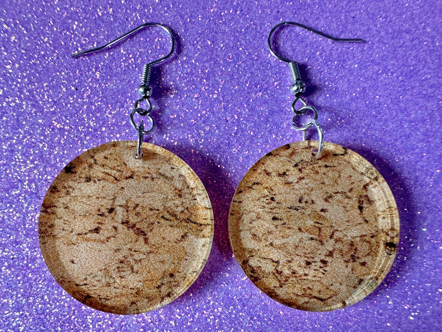 Faux Cork Earrings: Laser Cut Acrylic Cork Earrings, Acrylic Cork Print, Cork Design, Plastic Cork, Alcohol, Best Gifts for Her/Him/Them