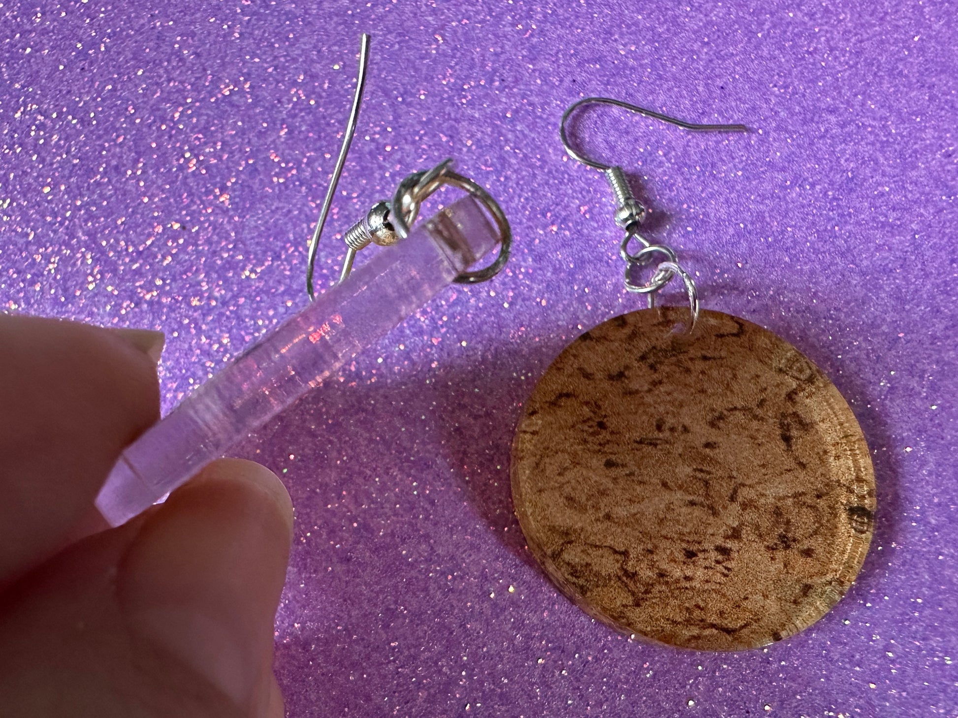 Faux Cork Earrings: Laser Cut Acrylic Cork Earrings, Acrylic Cork Print, Cork Design, Plastic Cork, Alcohol, Best Gifts for Her/Him/Them