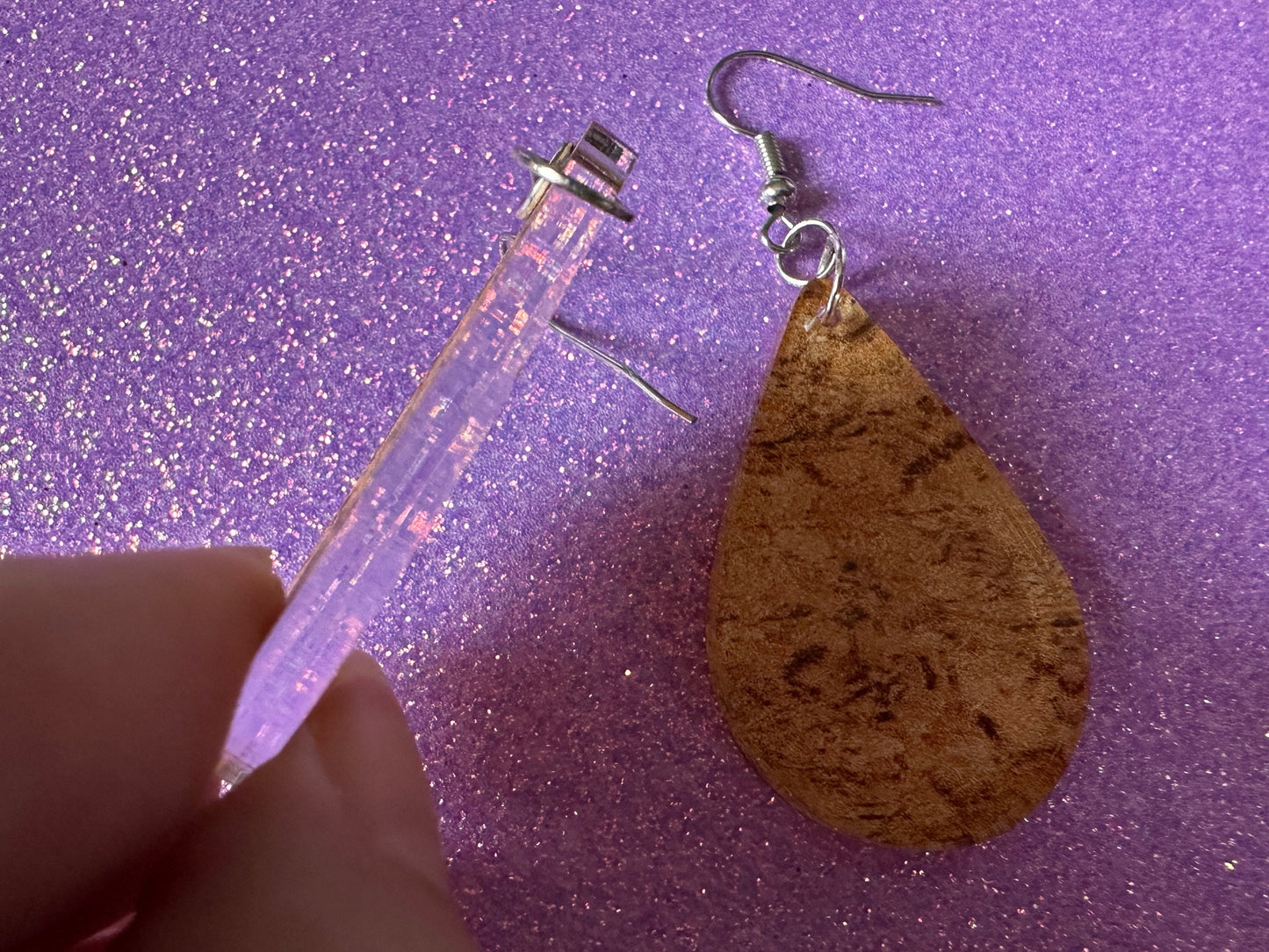 Faux Cork Earrings: Laser Cut Acrylic Cork Earrings, Acrylic Cork Print, Cork Design, Plastic Cork, Alcohol, Best Gifts for Her/Him/Them