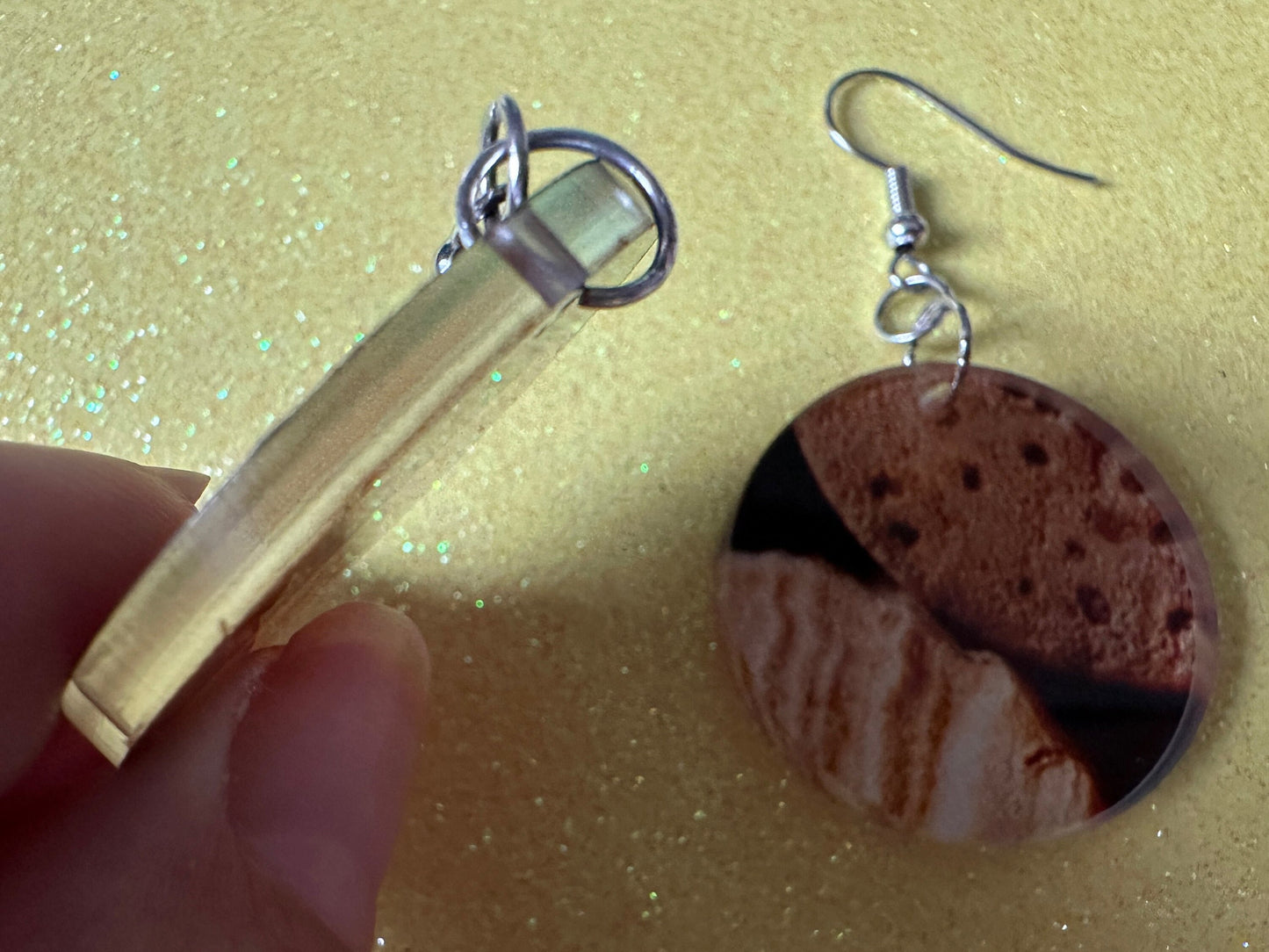 Faux Cork Earrings: Laser Cut Acrylic Cork Earrings, Acrylic Cork Print, Cork Design, Plastic Cork, Alcohol, Best Gifts for Her/Him/Them