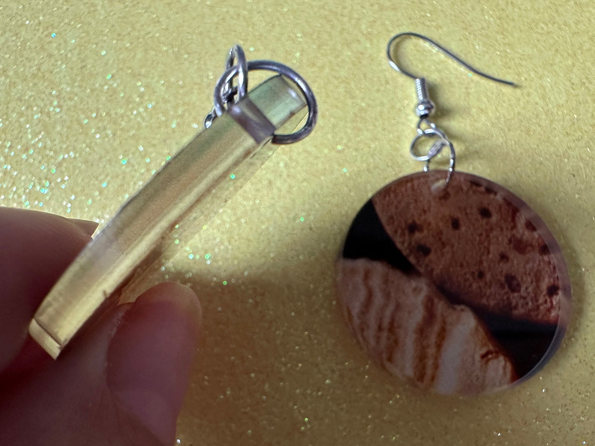 Faux Cork Earrings: Laser Cut Acrylic Cork Earrings, Acrylic Cork Print, Cork Design, Plastic Cork, Alcohol, Best Gifts for Her/Him/Them