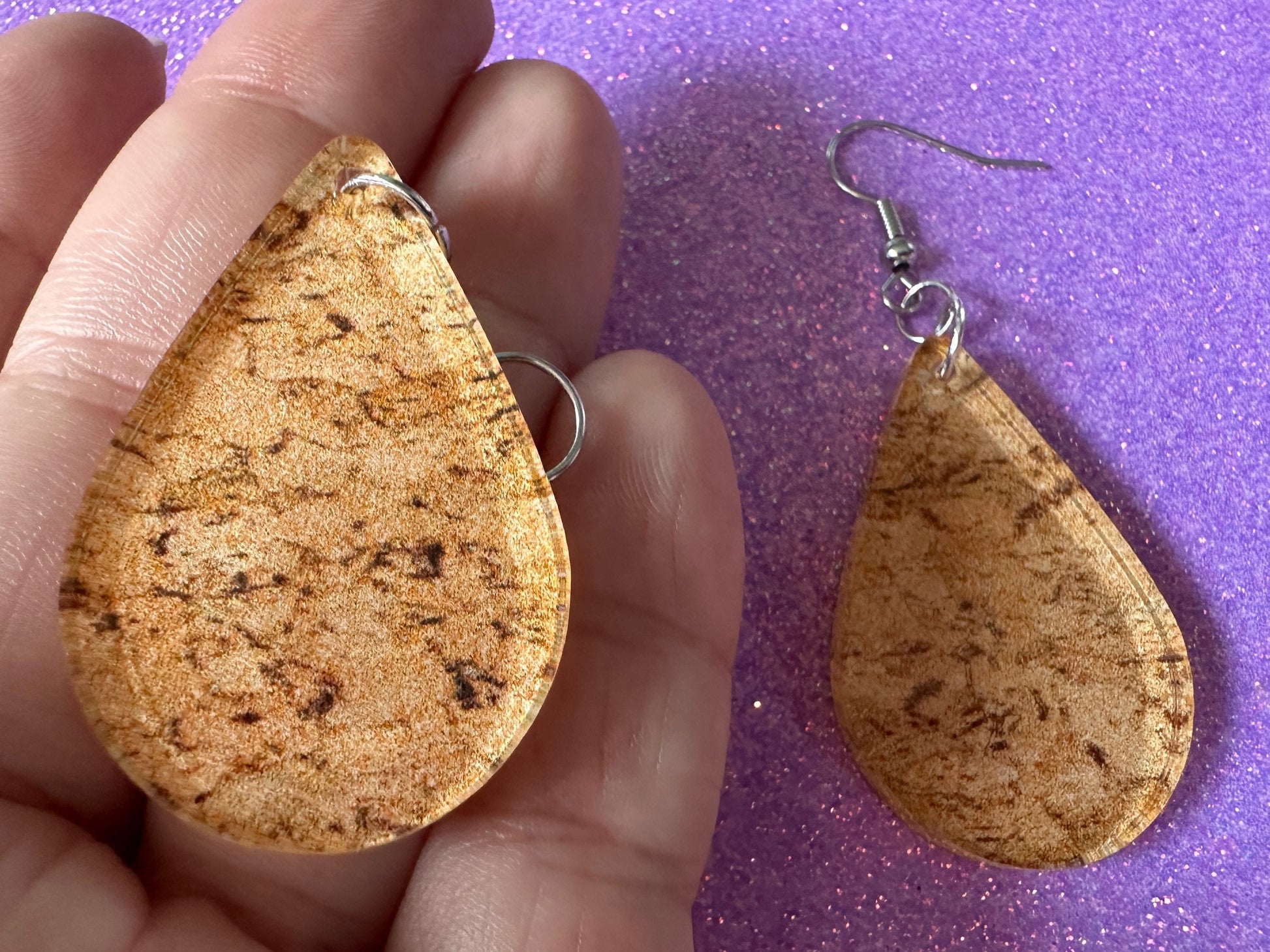 Faux Cork Earrings: Laser Cut Acrylic Cork Earrings, Acrylic Cork Print, Cork Design, Plastic Cork, Alcohol, Best Gifts for Her/Him/Them