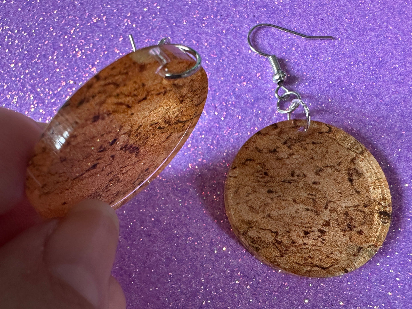 Faux Cork Earrings: Laser Cut Acrylic Cork Earrings, Acrylic Cork Print, Cork Design, Plastic Cork, Alcohol, Best Gifts for Her/Him/Them