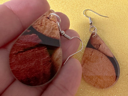 Faux Cork Earrings: Laser Cut Acrylic Cork Earrings, Acrylic Cork Print, Cork Design, Plastic Cork, Alcohol, Best Gifts for Her/Him/Them
