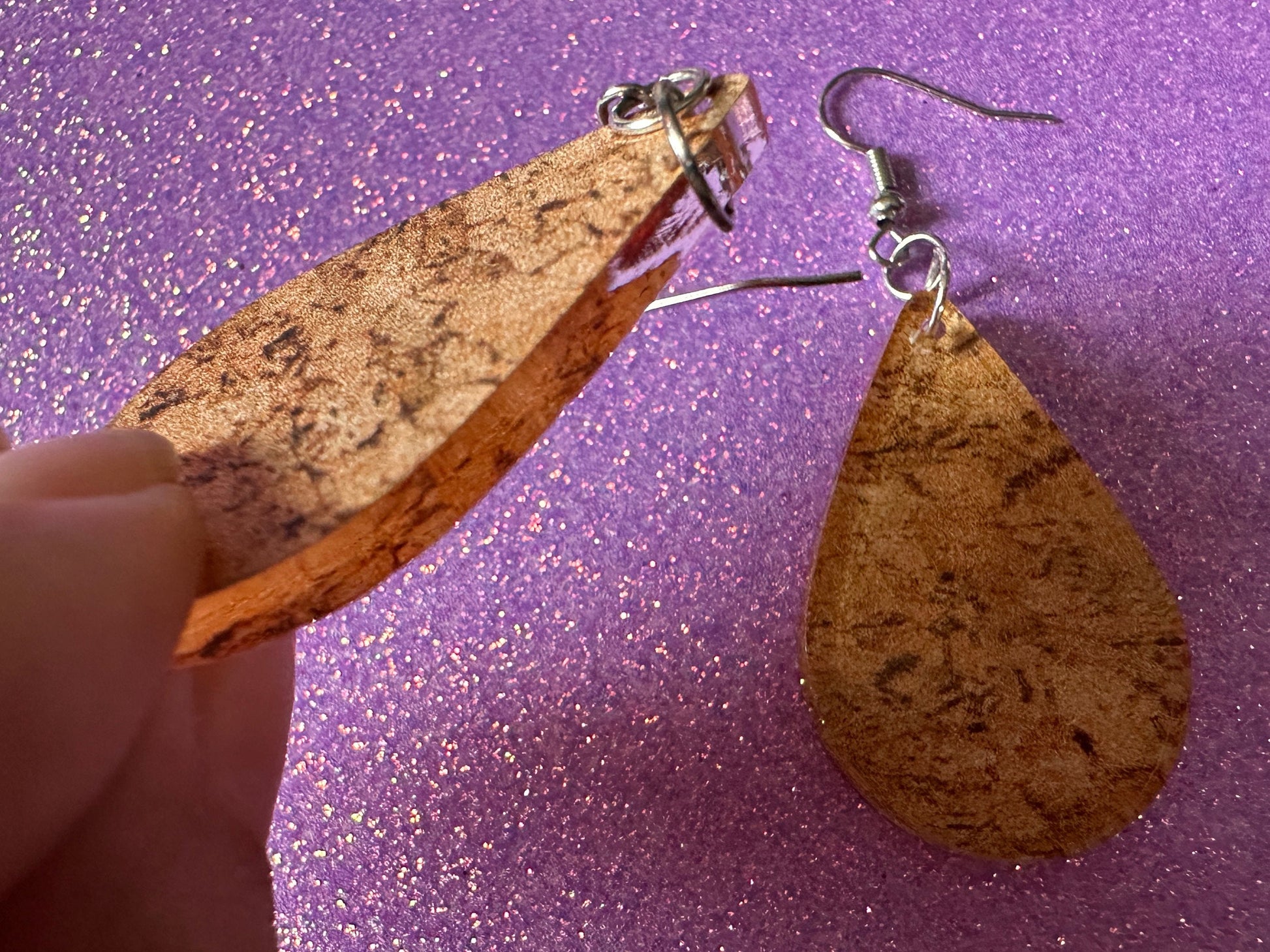 Faux Cork Earrings: Laser Cut Acrylic Cork Earrings, Acrylic Cork Print, Cork Design, Plastic Cork, Alcohol, Best Gifts for Her/Him/Them