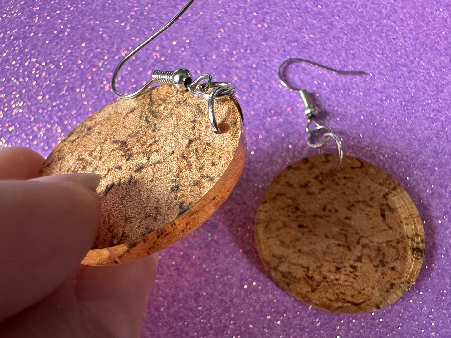 Faux Cork Earrings: Laser Cut Acrylic Cork Earrings, Acrylic Cork Print, Cork Design, Plastic Cork, Alcohol, Best Gifts for Her/Him/Them