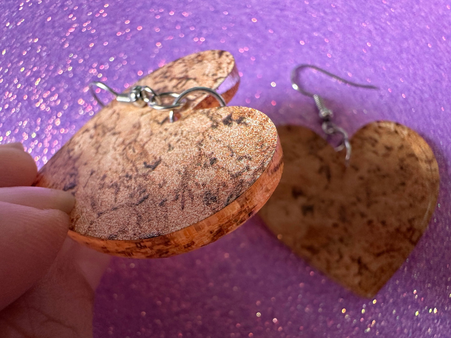 Faux Cork Earrings: Laser Cut Acrylic Cork Earrings, Acrylic Cork Print, Cork Design, Plastic Cork, Alcohol, Best Gifts for Her/Him/Them