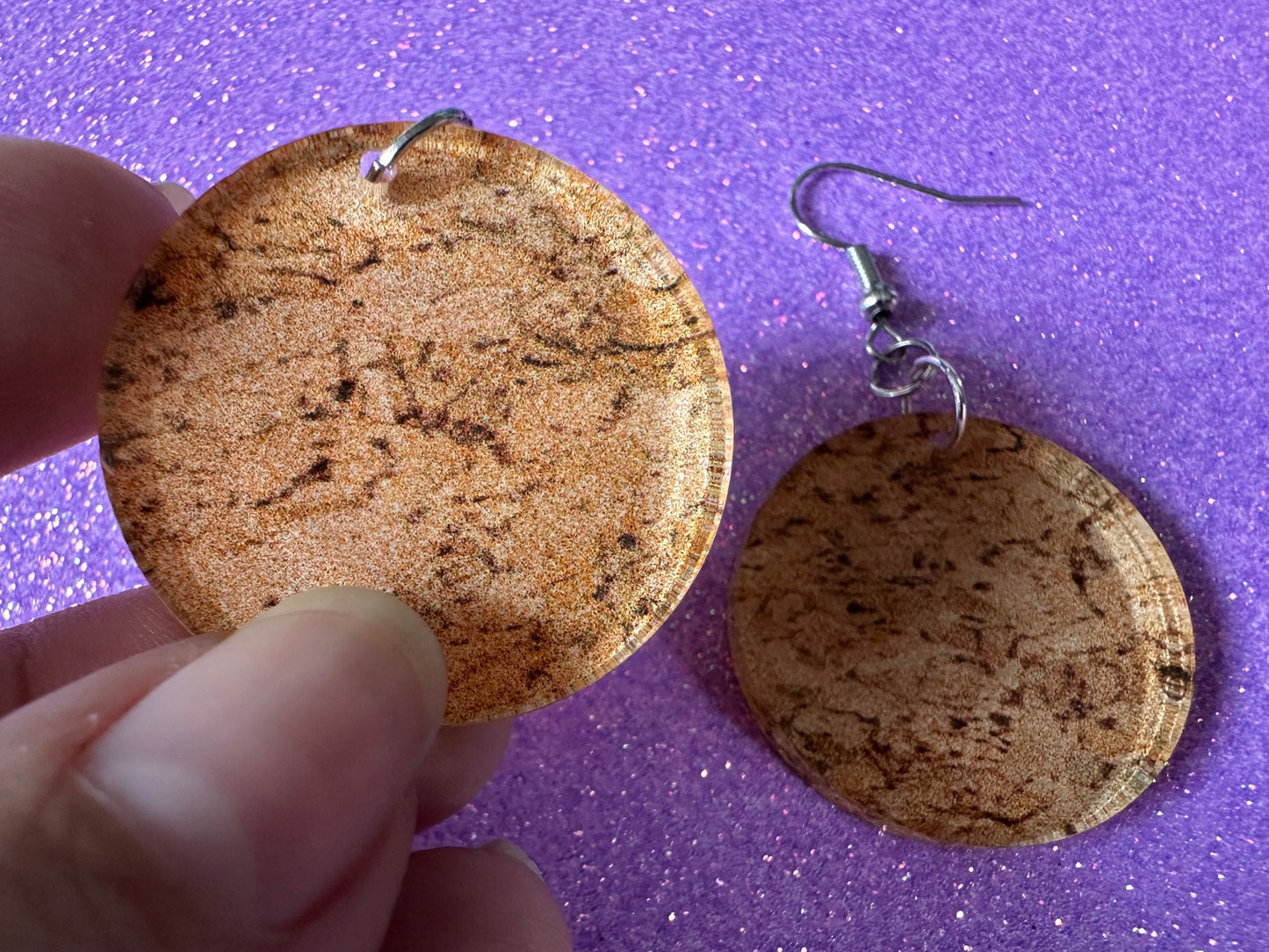 Faux Cork Earrings: Laser Cut Acrylic Cork Earrings, Acrylic Cork Print, Cork Design, Plastic Cork, Alcohol, Best Gifts for Her/Him/Them