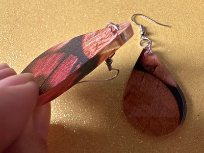 Faux Cork Earrings: Laser Cut Acrylic Cork Earrings, Acrylic Cork Print, Cork Design, Plastic Cork, Alcohol, Best Gifts for Her/Him/Them