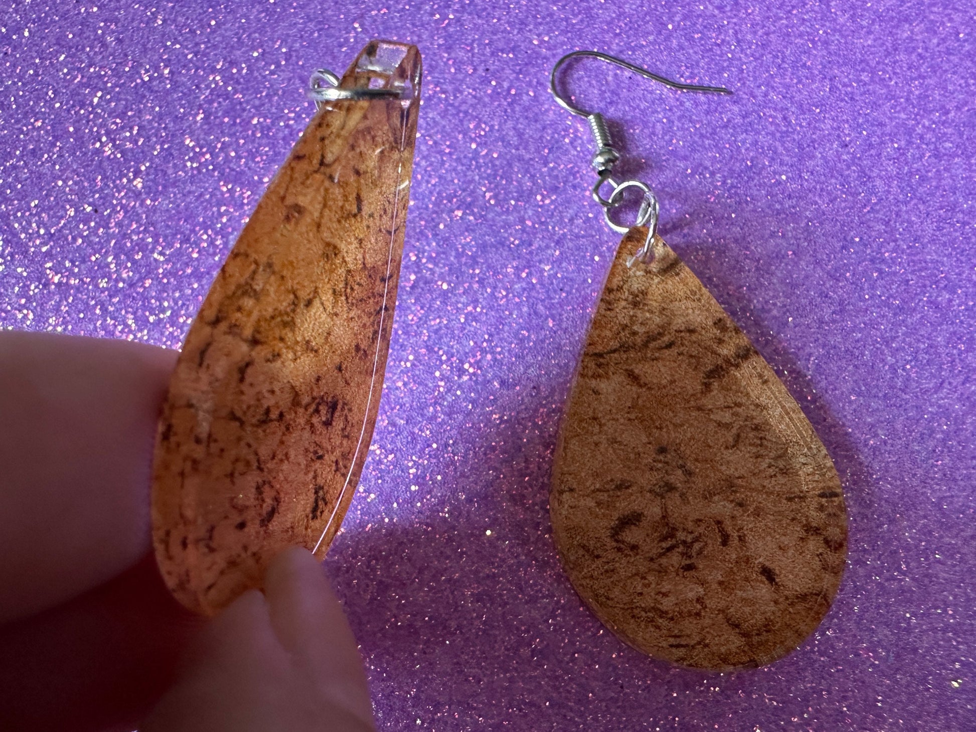 Faux Cork Earrings: Laser Cut Acrylic Cork Earrings, Acrylic Cork Print, Cork Design, Plastic Cork, Alcohol, Best Gifts for Her/Him/Them