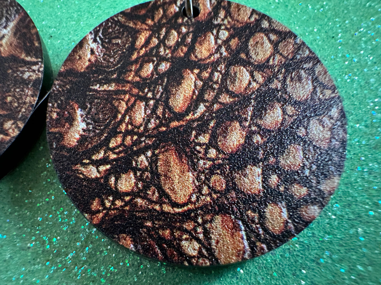 Faux Crocodile Skin Earrings: Laser Cut Acrylic Alligators, Reptile, Animals, Scales, Animal Print, Crocodiles, Best Gifts for Her/Him/Them