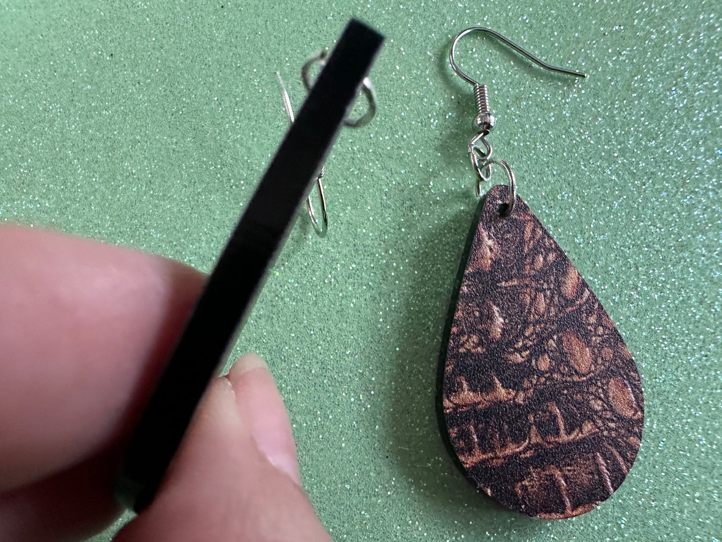Faux Crocodile Skin Earrings: Laser Cut Acrylic Alligators, Reptile, Animals, Scales, Animal Print, Crocodiles, Best Gifts for Her/Him/Them