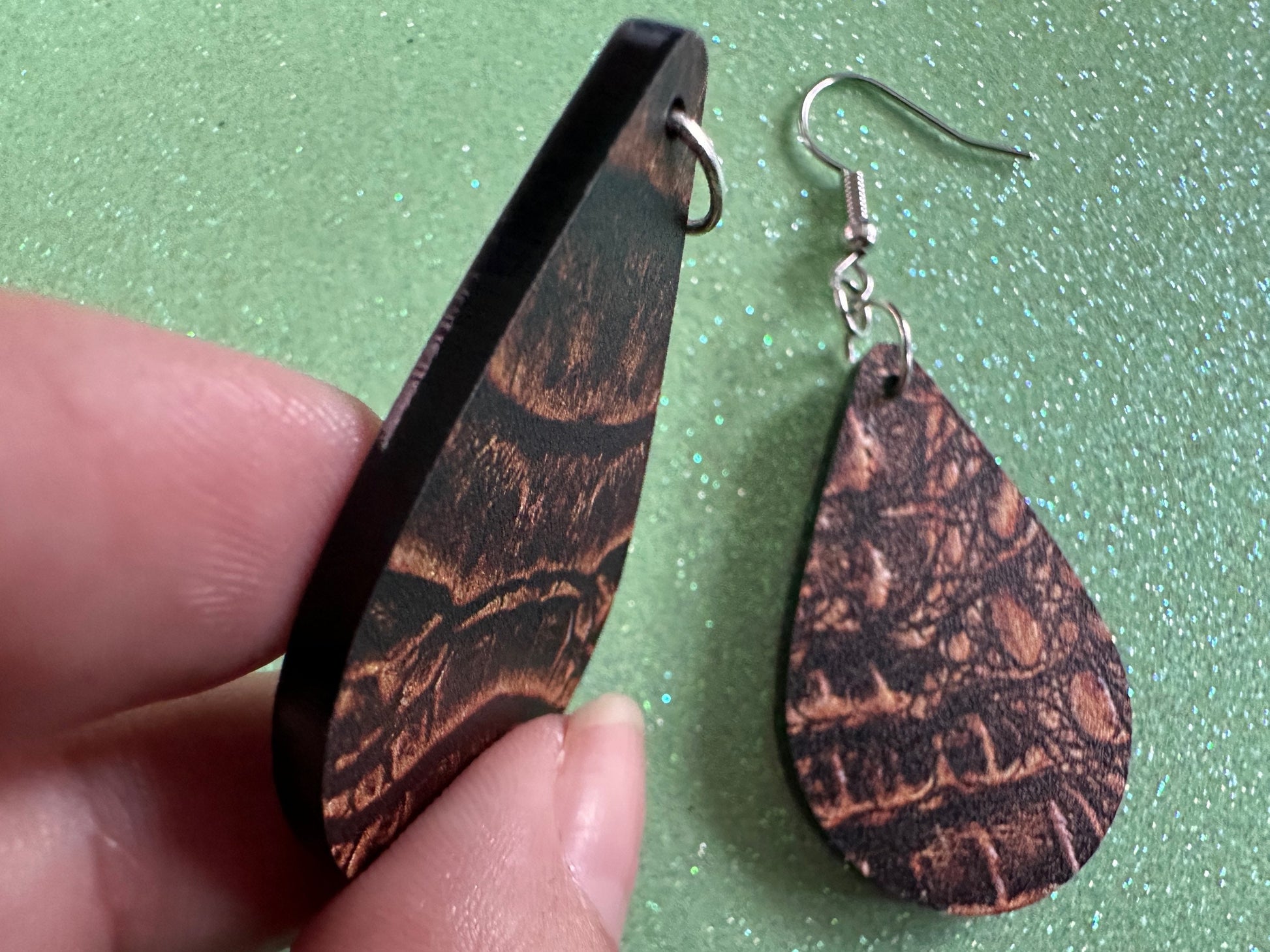 Faux Crocodile Skin Earrings: Laser Cut Acrylic Alligators, Reptile, Animals, Scales, Animal Print, Crocodiles, Best Gifts for Her/Him/Them
