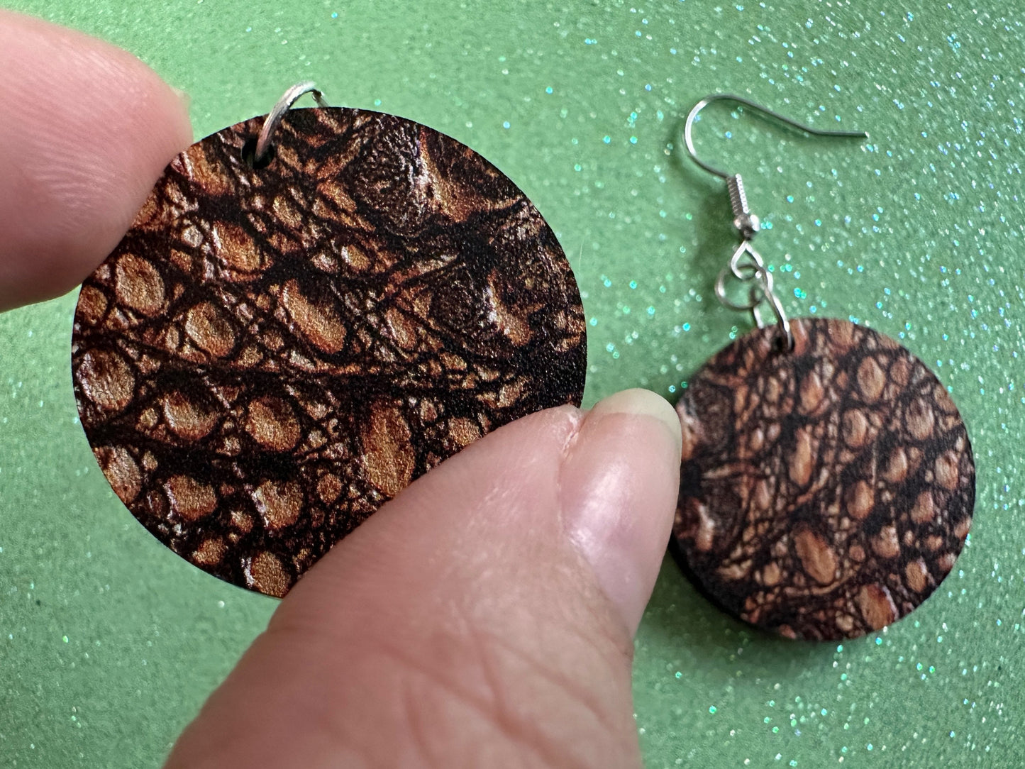 Faux Crocodile Skin Earrings: Laser Cut Acrylic Alligators, Reptile, Animals, Scales, Animal Print, Crocodiles, Best Gifts for Her/Him/Them