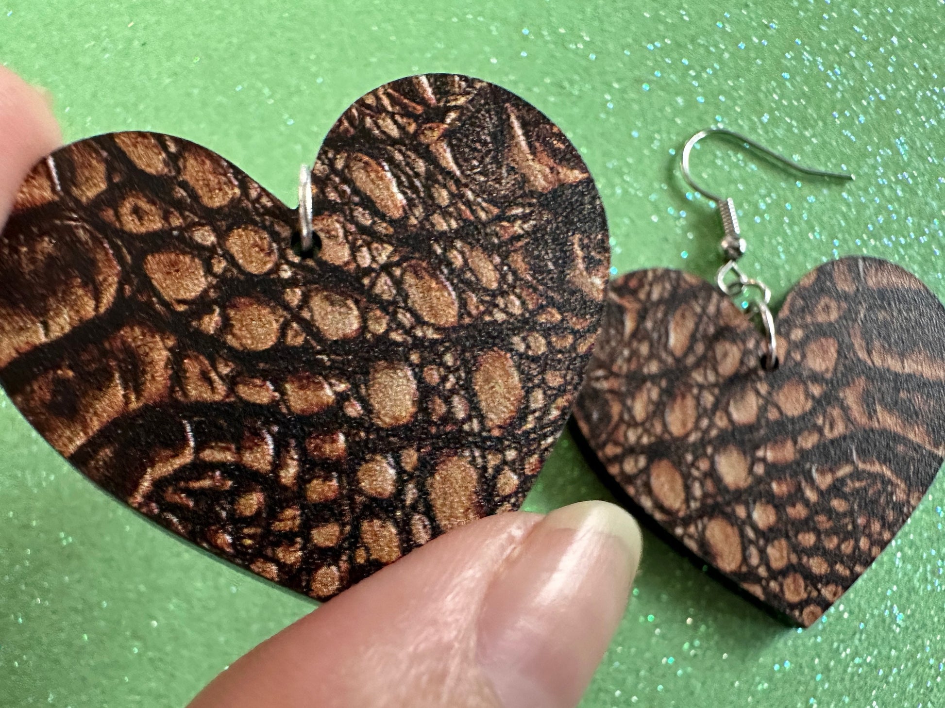 Faux Crocodile Skin Earrings: Laser Cut Acrylic Alligators, Reptile, Animals, Scales, Animal Print, Crocodiles, Best Gifts for Her/Him/Them