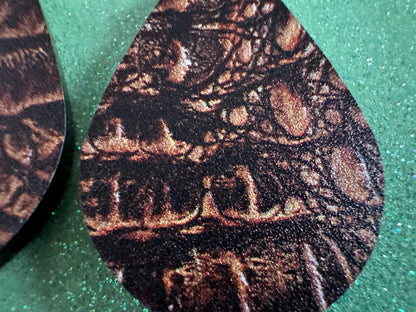 Faux Crocodile Skin Earrings: Laser Cut Acrylic Alligators, Reptile, Animals, Scales, Animal Print, Crocodiles, Best Gifts for Her/Him/Them