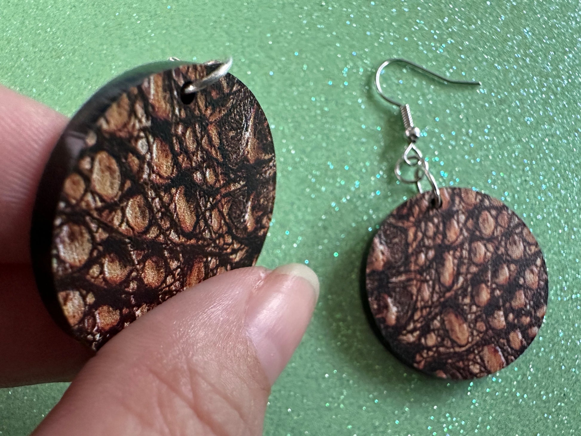 Faux Crocodile Skin Earrings: Laser Cut Acrylic Alligators, Reptile, Animals, Scales, Animal Print, Crocodiles, Best Gifts for Her/Him/Them