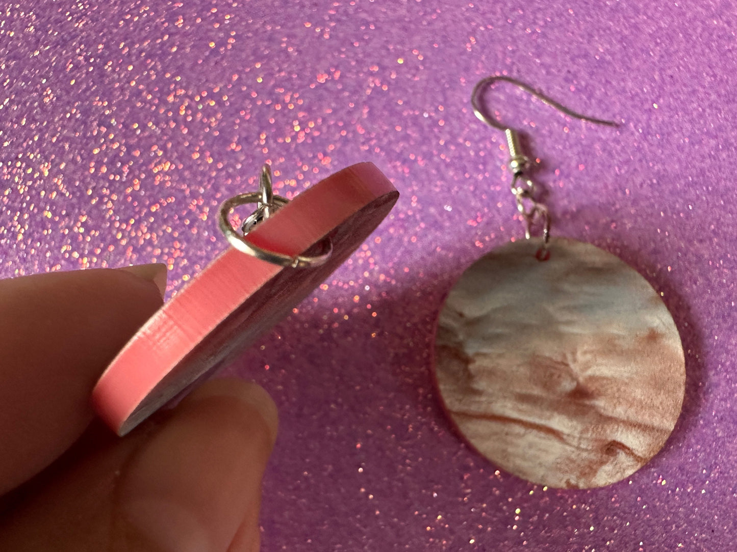 Faux Mother of Pearl Earrings: Laser Cut Acrylic Pearls, Oyster, Shells, Mollusks, Ocean Animals, Sea, Shell, Best Gifts for Her/Him/Them