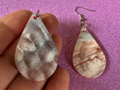 Faux Mother of Pearl Earrings: Laser Cut Acrylic Pearls, Oyster, Shells, Mollusks, Ocean Animals, Sea, Shell, Best Gifts for Her/Him/Them