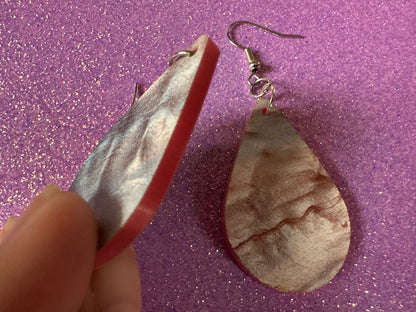 Faux Mother of Pearl Earrings: Laser Cut Acrylic Pearls, Oyster, Shells, Mollusks, Ocean Animals, Sea, Shell, Best Gifts for Her/Him/Them