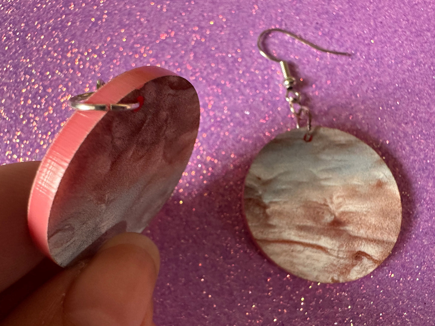 Faux Mother of Pearl Earrings: Laser Cut Acrylic Pearls, Oyster, Shells, Mollusks, Ocean Animals, Sea, Shell, Best Gifts for Her/Him/Them