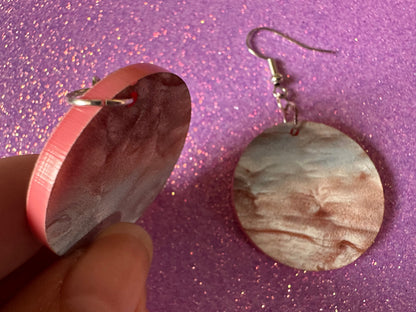 Faux Mother of Pearl Earrings: Laser Cut Acrylic Pearls, Oyster, Shells, Mollusks, Ocean Animals, Sea, Shell, Best Gifts for Her/Him/Them