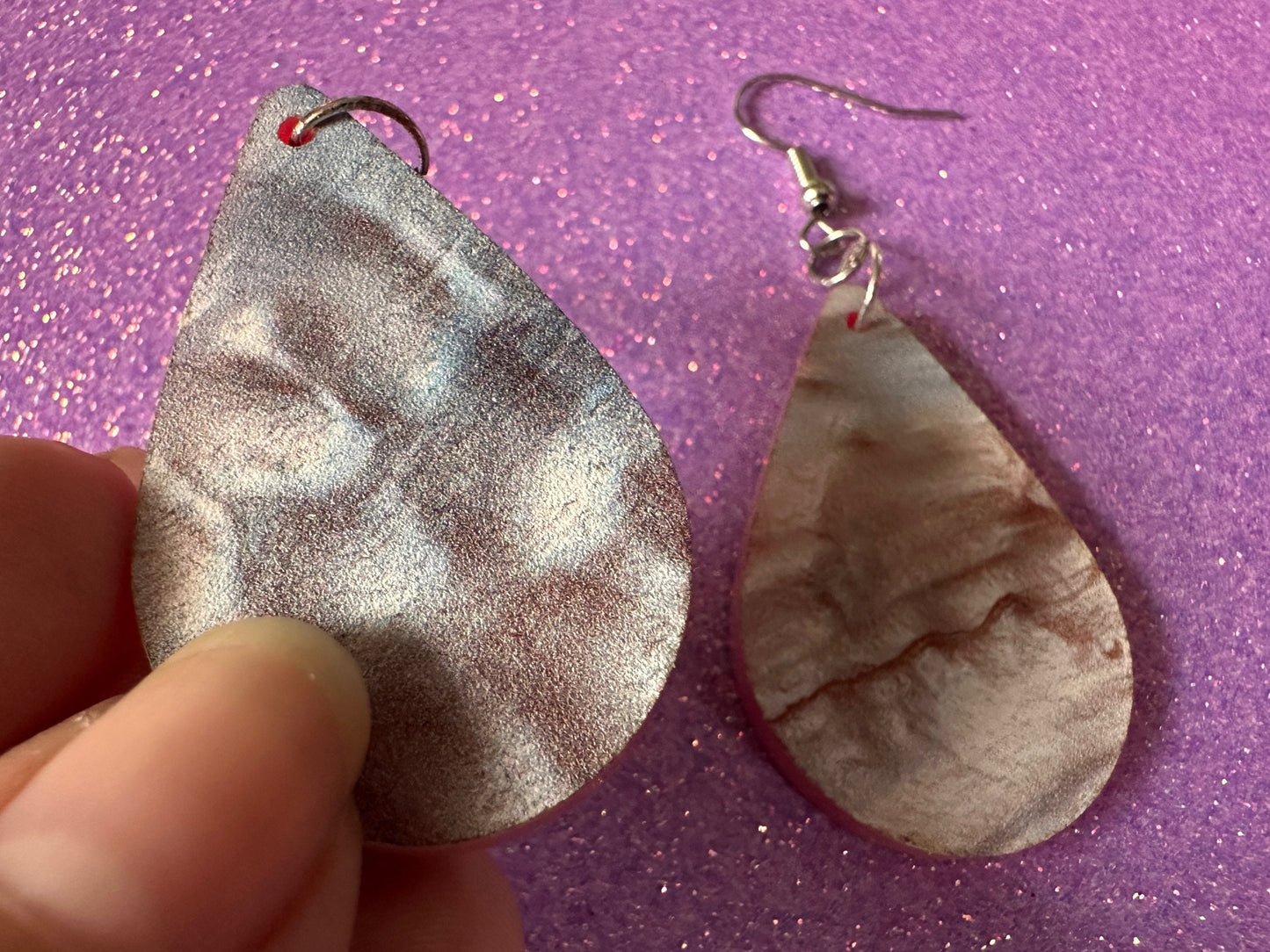 Faux Mother of Pearl Earrings: Laser Cut Acrylic Pearls, Oyster, Shells, Mollusks, Ocean Animals, Sea, Shell, Best Gifts for Her/Him/Them