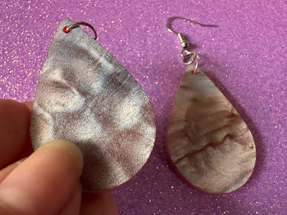 Faux Mother of Pearl Earrings: Laser Cut Acrylic Pearls, Oyster, Shells, Mollusks, Ocean Animals, Sea, Shell, Best Gifts for Her/Him/Them