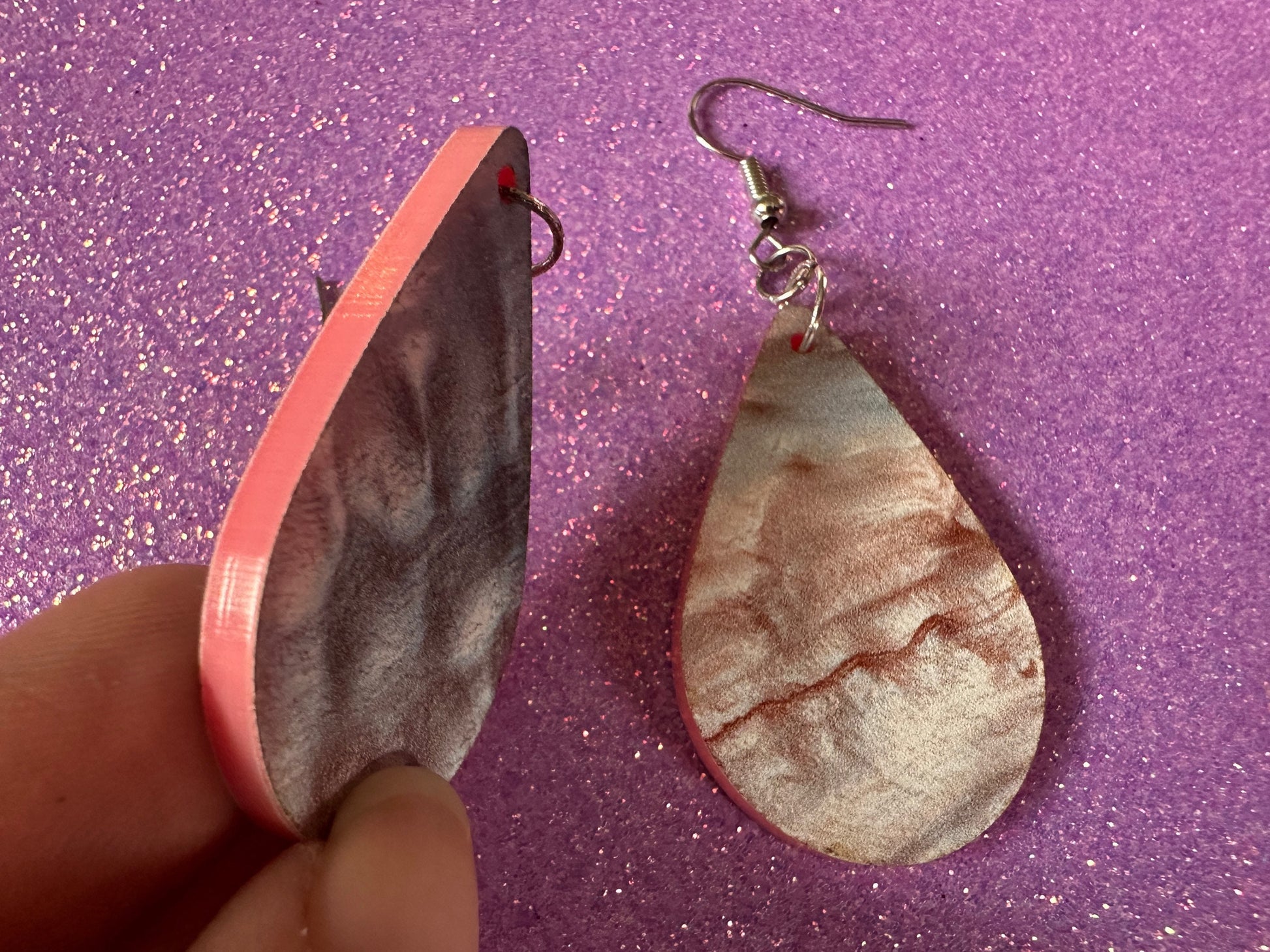 Faux Mother of Pearl Earrings: Laser Cut Acrylic Pearls, Oyster, Shells, Mollusks, Ocean Animals, Sea, Shell, Best Gifts for Her/Him/Them