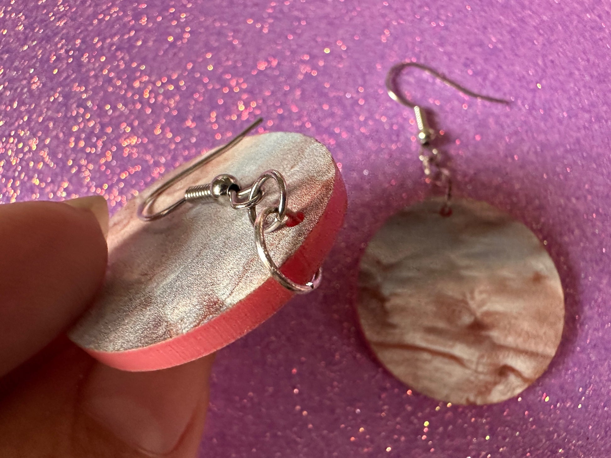 Faux Mother of Pearl Earrings: Laser Cut Acrylic Pearls, Oyster, Shells, Mollusks, Ocean Animals, Sea, Shell, Best Gifts for Her/Him/Them