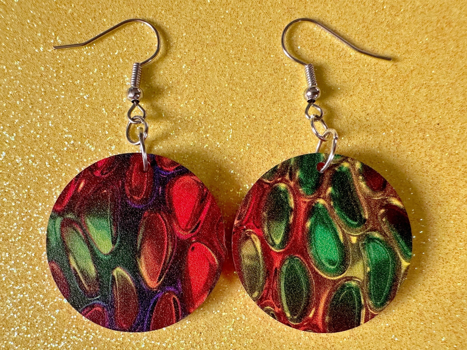 Faux Snake Skin Earrings: Laser Cut Acrylic Snake Skin, Reptile, Rainbow, Halloween, Fashion, Snake Scales, Boa, Best Gifts for Her/Him/Them