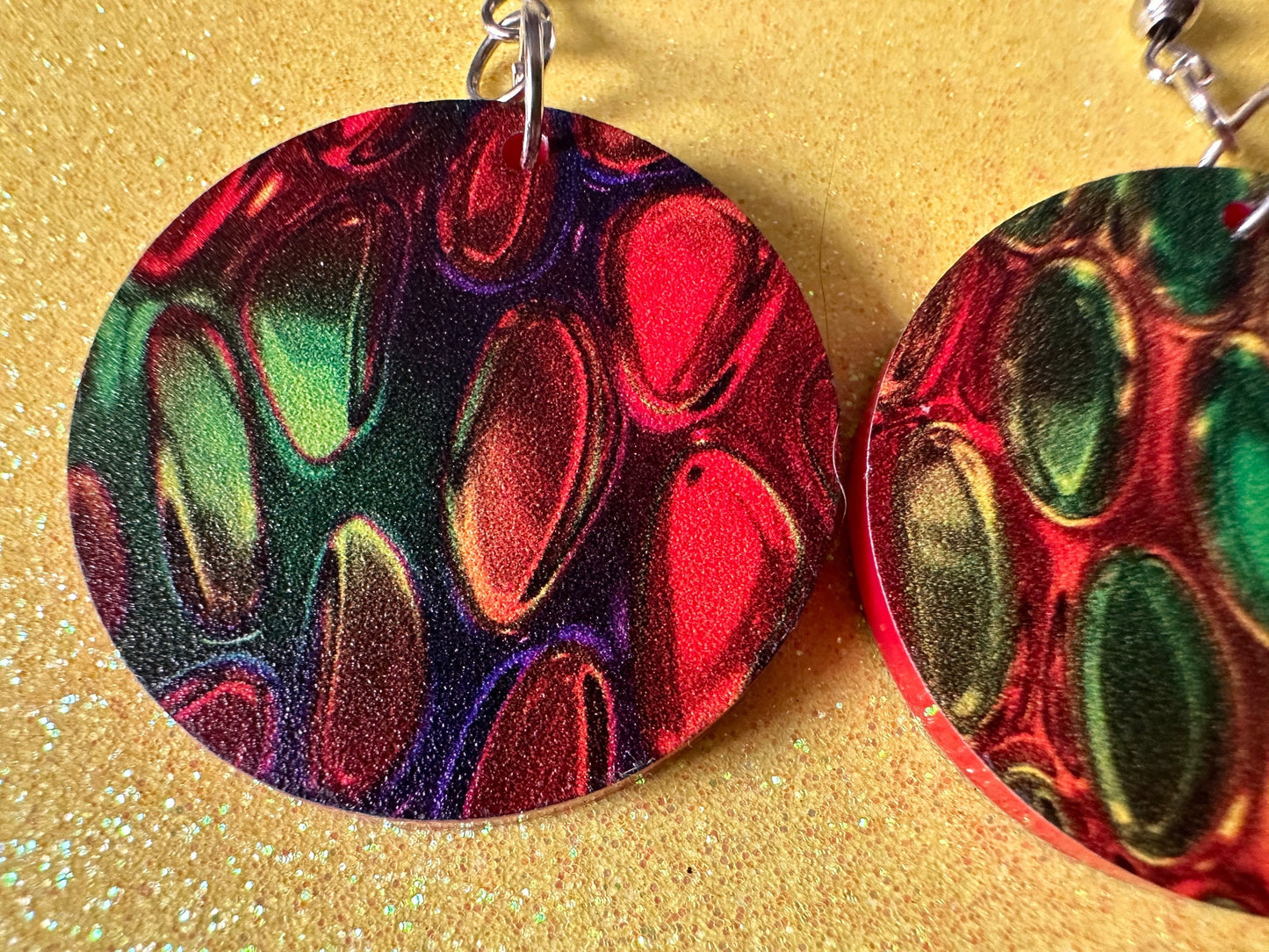 Faux Snake Skin Earrings: Laser Cut Acrylic Snake Skin, Reptile, Rainbow, Halloween, Fashion, Snake Scales, Boa, Best Gifts for Her/Him/Them