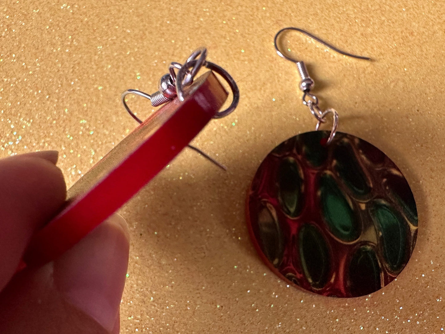 Faux Snake Skin Earrings: Laser Cut Acrylic Snake Skin, Reptile, Rainbow, Halloween, Fashion, Snake Scales, Boa, Best Gifts for Her/Him/Them