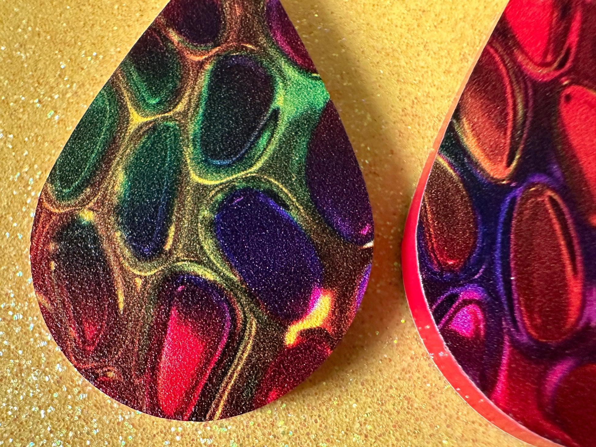 Faux Snake Skin Earrings: Laser Cut Acrylic Snake Skin, Reptile, Rainbow, Halloween, Fashion, Snake Scales, Boa, Best Gifts for Her/Him/Them