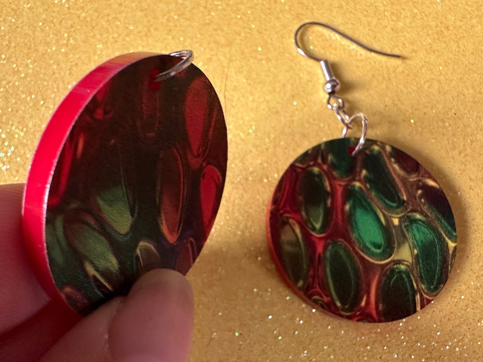Faux Snake Skin Earrings: Laser Cut Acrylic Snake Skin, Reptile, Rainbow, Halloween, Fashion, Snake Scales, Boa, Best Gifts for Her/Him/Them