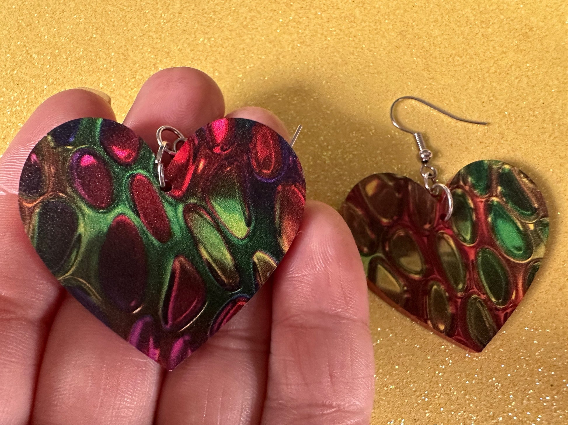 Faux Snake Skin Earrings: Laser Cut Acrylic Snake Skin, Reptile, Rainbow, Halloween, Fashion, Snake Scales, Boa, Best Gifts for Her/Him/Them