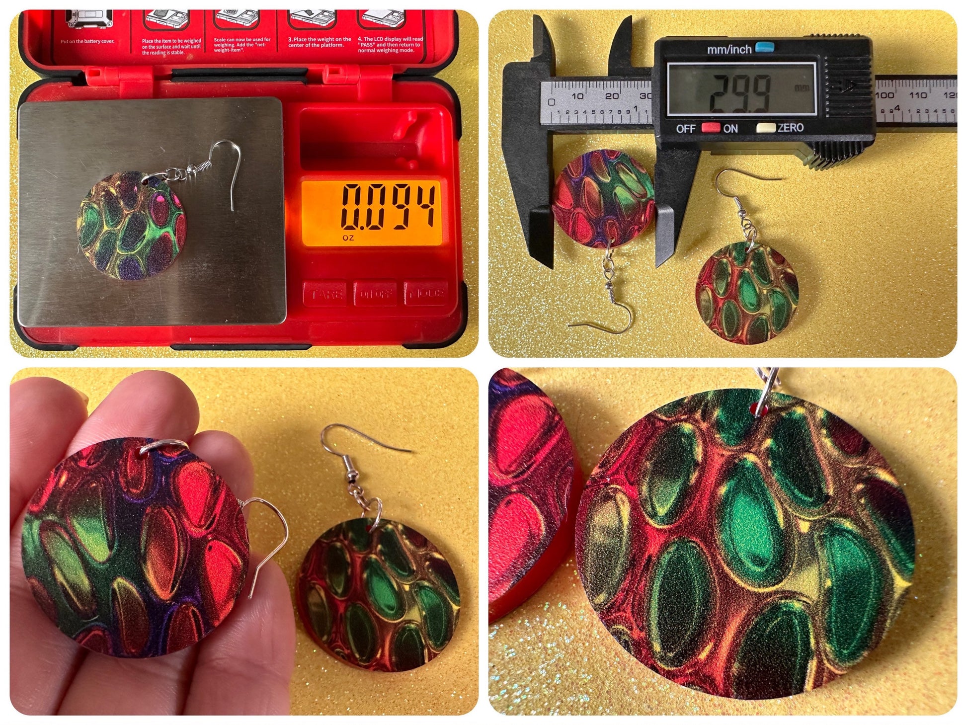 Faux Snake Skin Earrings: Laser Cut Acrylic Snake Skin, Reptile, Rainbow, Halloween, Fashion, Snake Scales, Boa, Best Gifts for Her/Him/Them