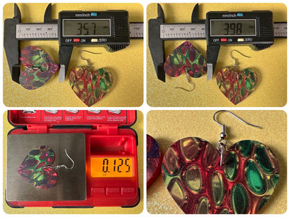 Faux Snake Skin Earrings: Laser Cut Acrylic Snake Skin, Reptile, Rainbow, Halloween, Fashion, Snake Scales, Boa, Best Gifts for Her/Him/Them