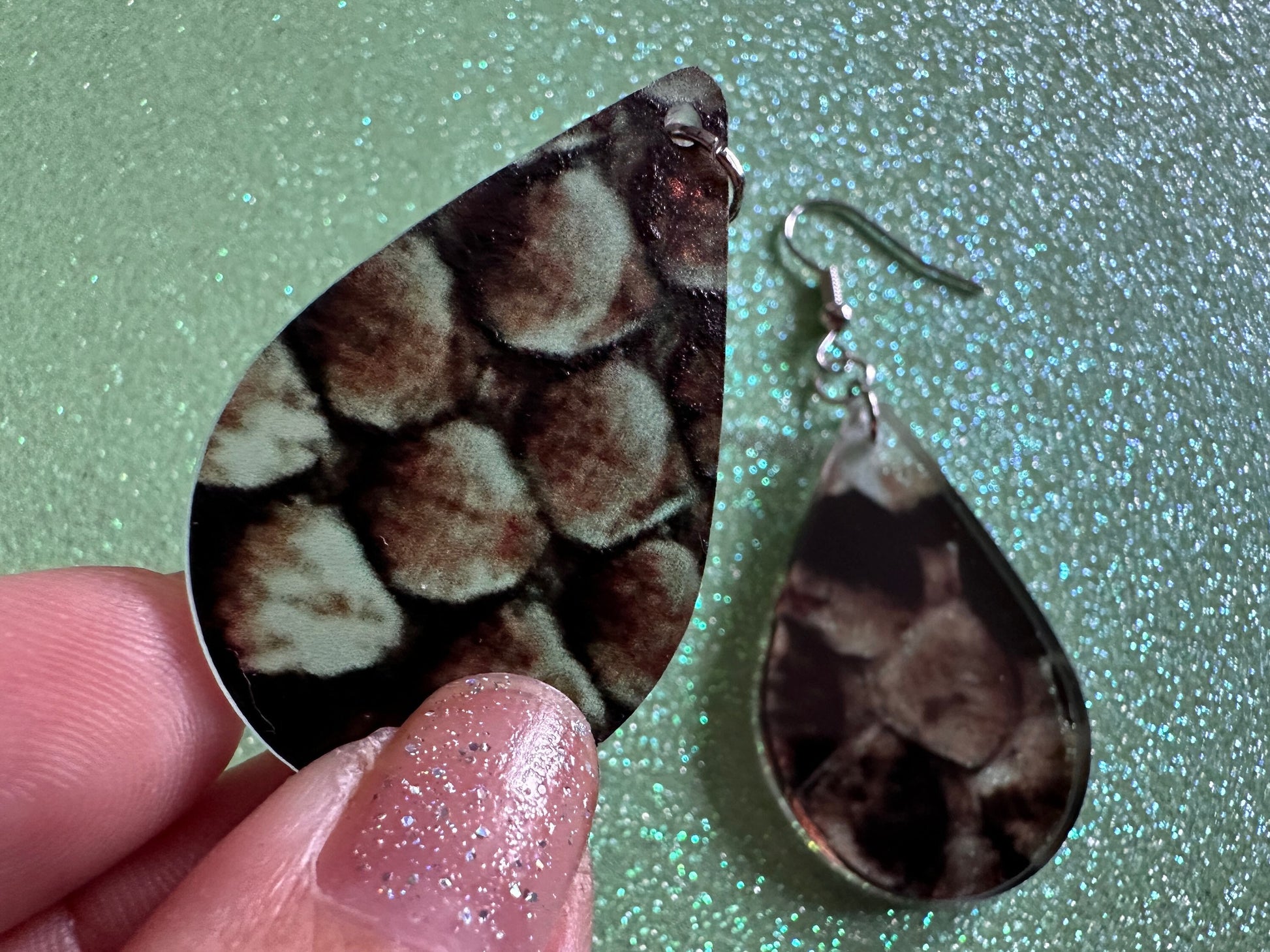 Faux Snake Skin Earrings: Laser Cut Acrylic Snakes, Reptile, Zoo, Nope Rope, Halloween, Novelty, Snake Scales, Boa, Gifts for Her/Him/Them