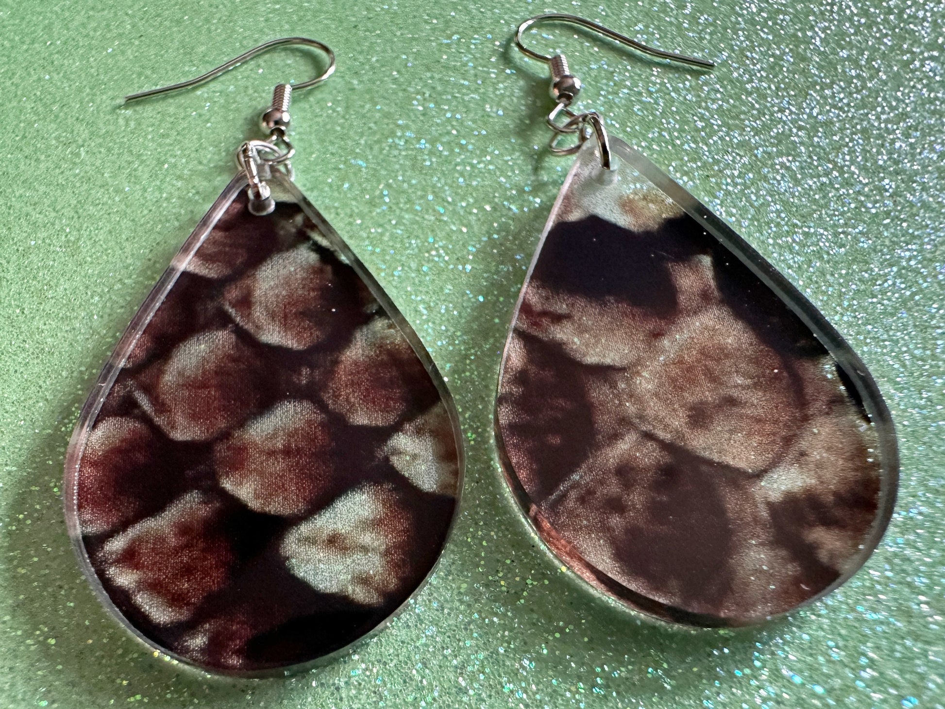 Faux Snake Skin Earrings: Laser Cut Acrylic Snakes, Reptile, Zoo, Nope Rope, Halloween, Novelty, Snake Scales, Boa, Gifts for Her/Him/Them