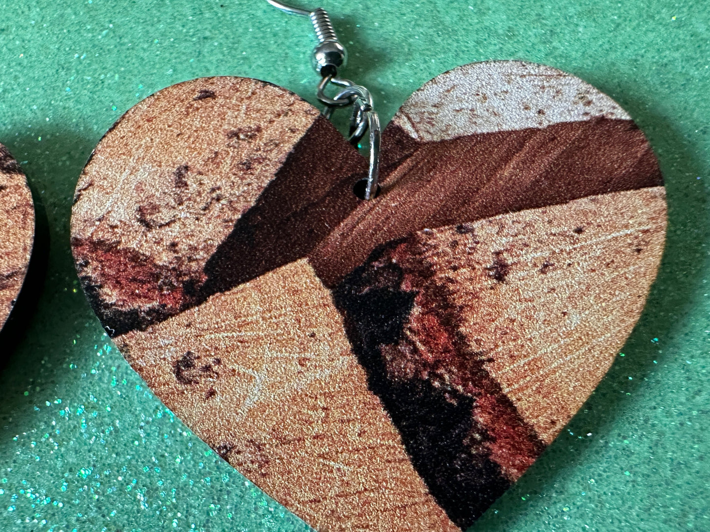 Faux Wood Earrings: Laser Cut Acrylic Imtation Wood, Wood Veneer, Wooden Earrings, Parquet, Logs, DIY, Tree, Wood, Gifts for Her/Him/Them