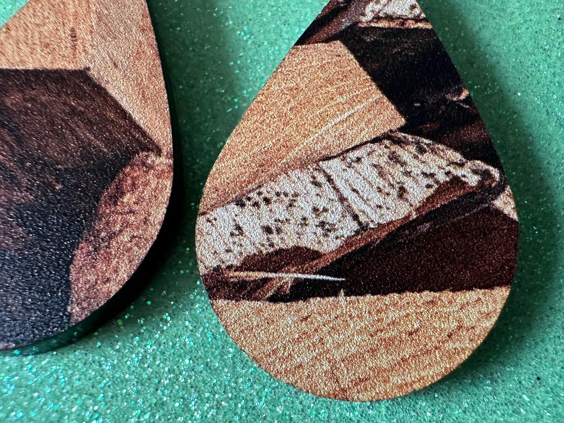 Faux Wood Earrings: Laser Cut Acrylic Imtation Wood, Wood Veneer, Wooden Earrings, Parquet, Logs, DIY, Tree, Wood, Gifts for Her/Him/Them