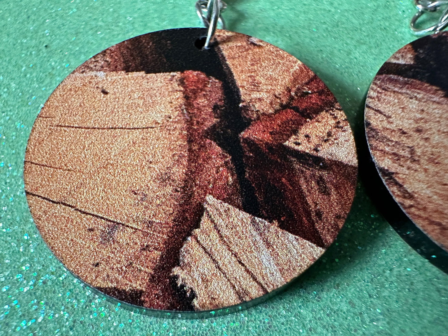 Faux Wood Earrings: Laser Cut Acrylic Imtation Wood, Wood Veneer, Wooden Earrings, Parquet, Logs, DIY, Tree, Wood, Gifts for Her/Him/Them