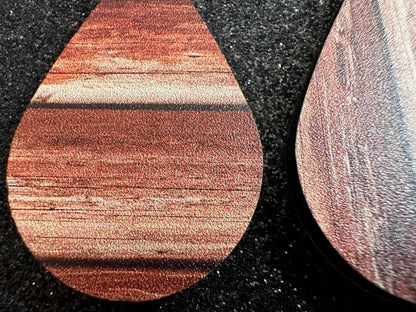 Faux Wood Earrings: Laser Cut Acrylic Imtation Wood, Wood Veneer, Wooden Earrings, Parquet, Remodel, DIY, Tree, Wood, Gifts for Her/Him/Them