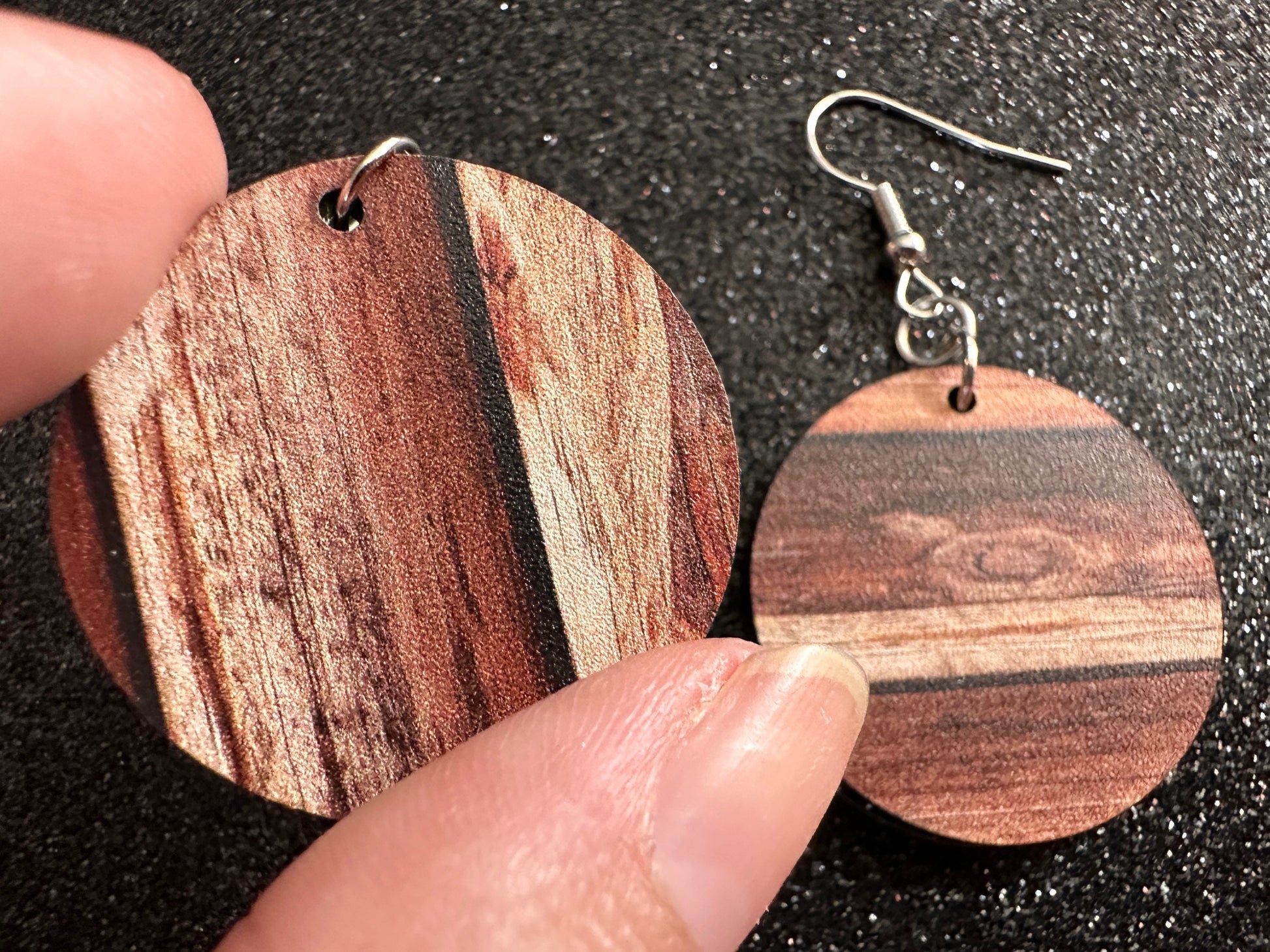 Faux Wood Earrings: Laser Cut Acrylic Imtation Wood, Wood Veneer, Wooden Earrings, Parquet, Remodel, DIY, Tree, Wood, Gifts for Her/Him/Them