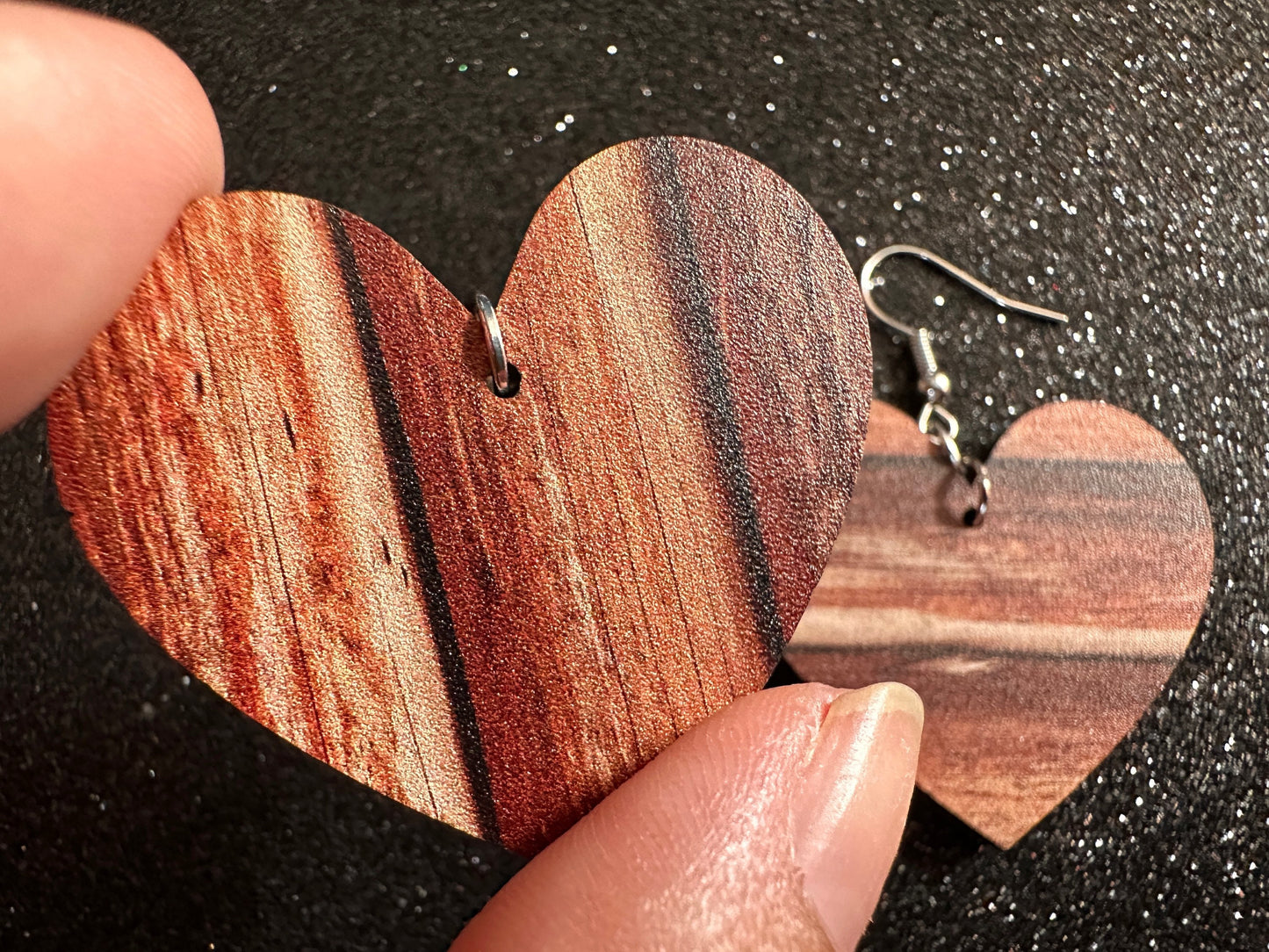 Faux Wood Earrings: Laser Cut Acrylic Imtation Wood, Wood Veneer, Wooden Earrings, Parquet, Remodel, DIY, Tree, Wood, Gifts for Her/Him/Them
