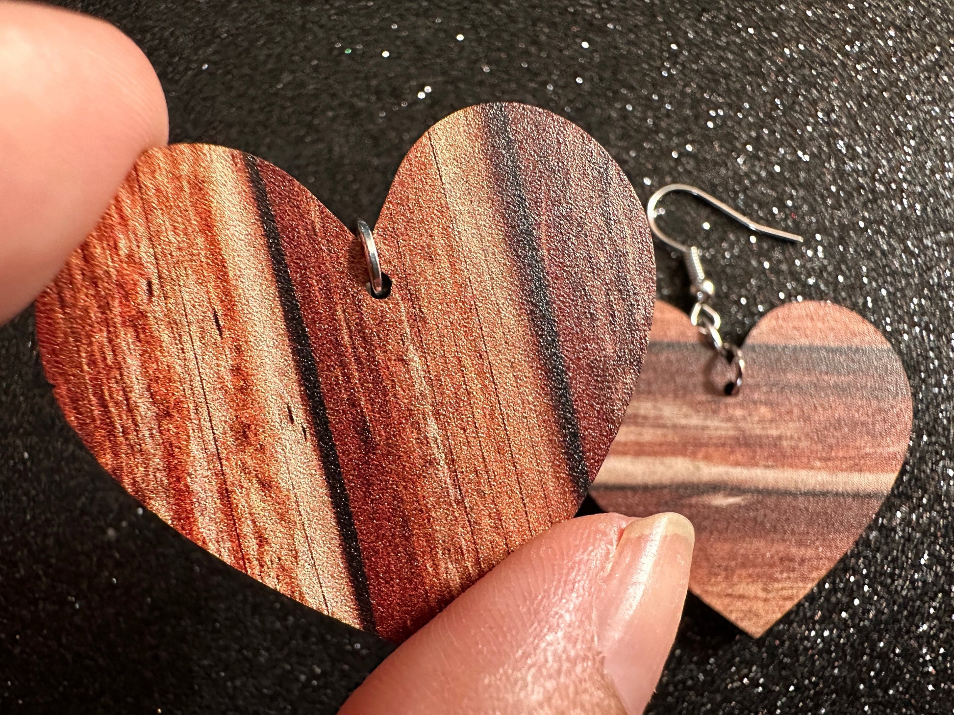 Faux Wood Earrings: Laser Cut Acrylic Imtation Wood, Wood Veneer, Wooden Earrings, Parquet, Remodel, DIY, Tree, Wood, Gifts for Her/Him/Them