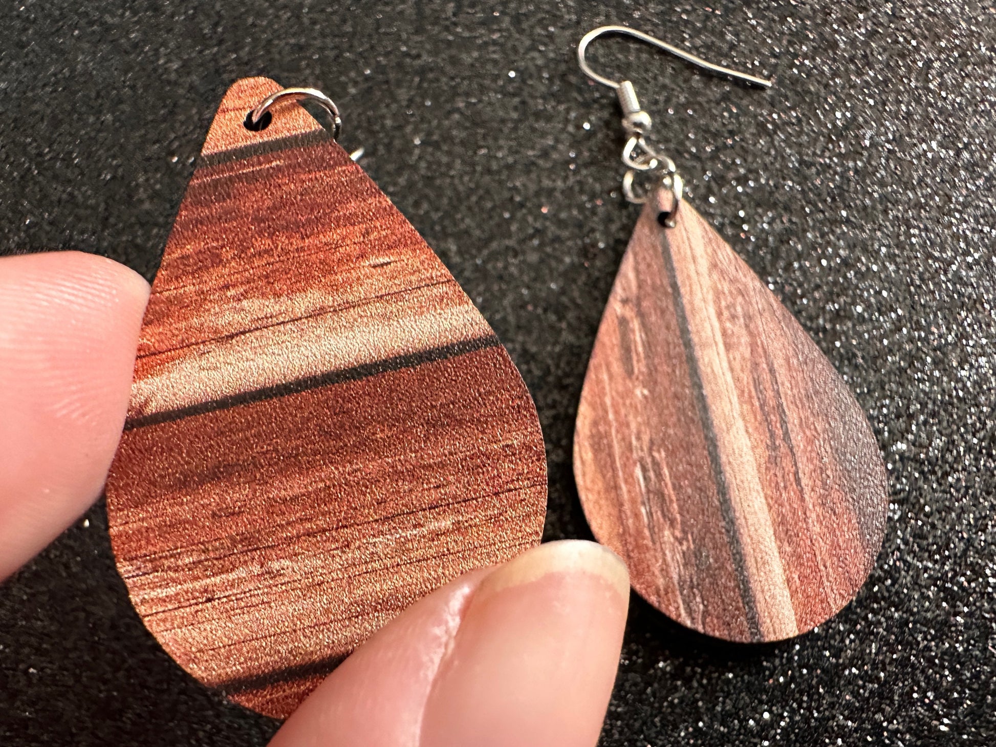 Faux Wood Earrings: Laser Cut Acrylic Imtation Wood, Wood Veneer, Wooden Earrings, Parquet, Remodel, DIY, Tree, Wood, Gifts for Her/Him/Them